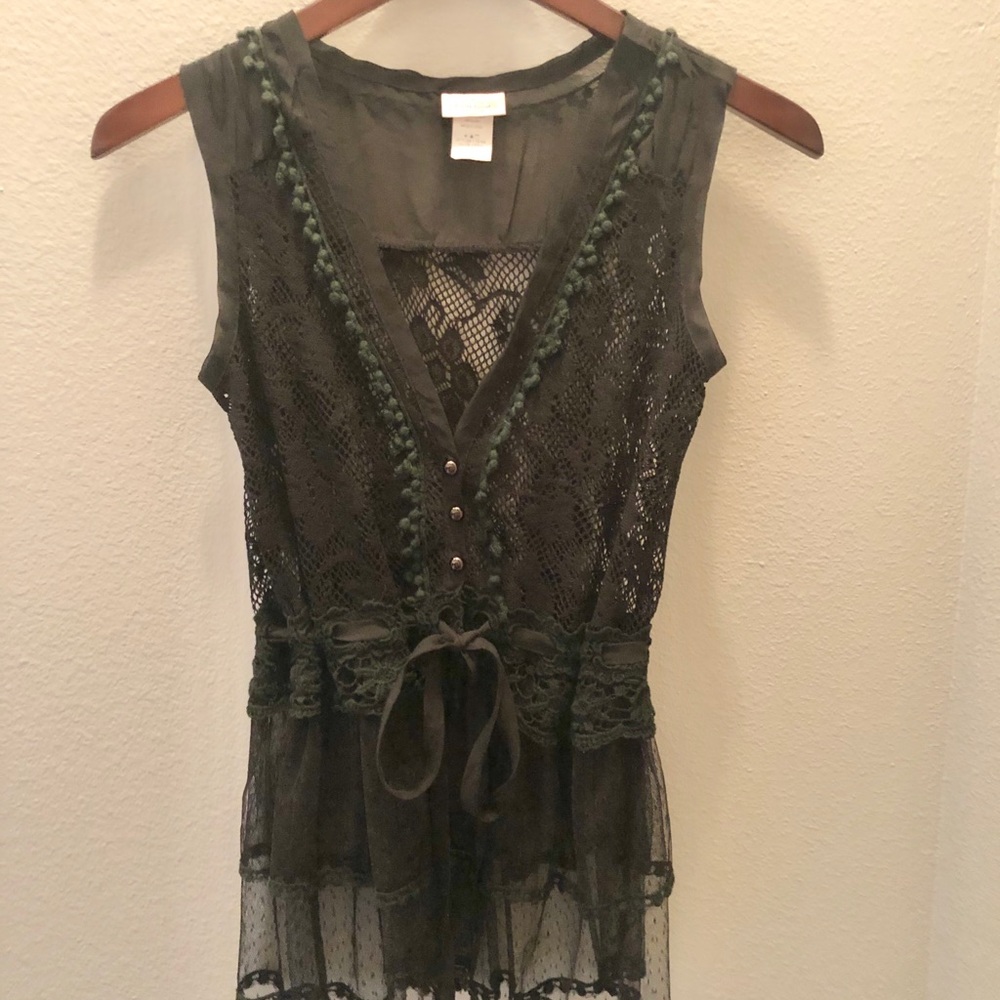 Black lace shirt